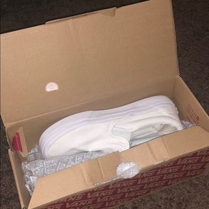 True White Authentic Vans